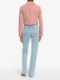 The Small Suede Jacket -- Flamingo -Frame Fashion Shop WS25LJA003 FLAM 3295 V2