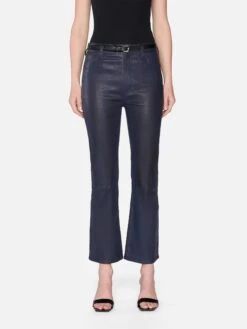 The Leather Reboot Crop -- Dark Indigo -Frame Fashion Shop WS25LPA001 DKIN 01433