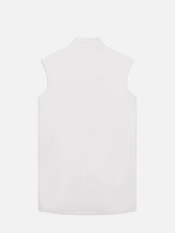 The Sleeveless Shirt Dress -- White -Frame Fashion Shop WS25WDR013 WHT B