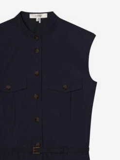 The Safari Dress -- Navy 6 The Safari Dress -- Navy -Frame Fashion Shop WS25WDR015 NAVY DET
