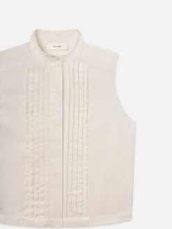 The Tux Blouse -- Alabaster 7 The Tux Blouse -- Alabaster -Frame Fashion Shop WS25WSH010 ABST DET