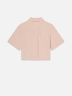 The Seersucker Cropped Shirt -- Azalea Multi -Frame Fashion Shop WS25WSH027 AZMT B