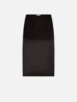 The Silk Organza Skirt -- Black
